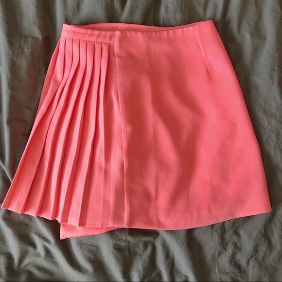 Topshop Coral Asymmetrical Mini-Skirt - Picture 9 of 11